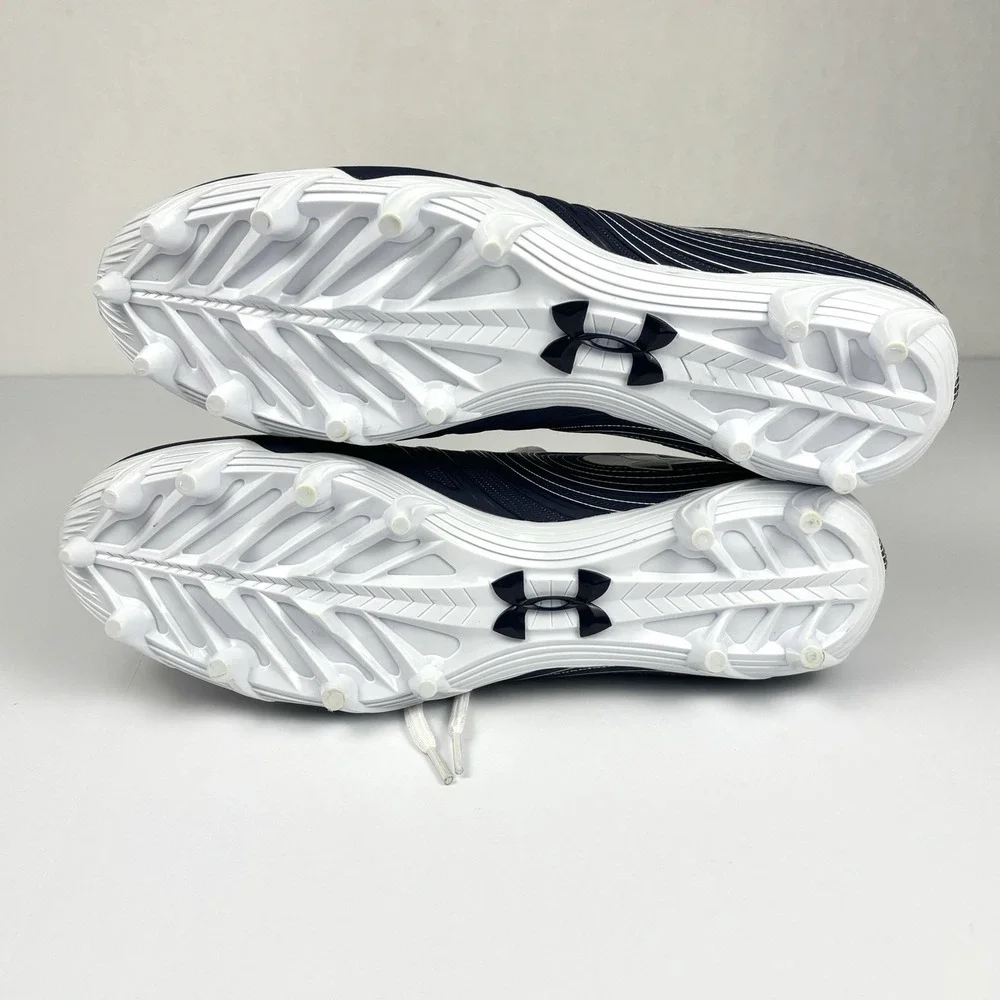 Under Armour Nitro Football Cleats Navy White Men's Size 12 NWOB 3000182-401